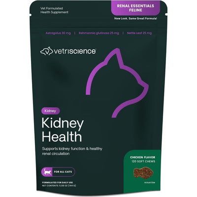 Renal Essentials Feline Soft Chews Kidney & Urinary Supplement. 120 chews.