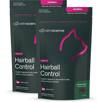 Hairball Soft Chews Hairball Control Supplement, 120 cou, sabor Pollo. 120 chews.