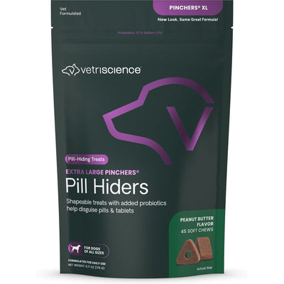 Pinchers Pill-Hiding Probiotic Treats Treats, Chew, Peanu, sabor Crema de Cacahuate. 45 unidades.