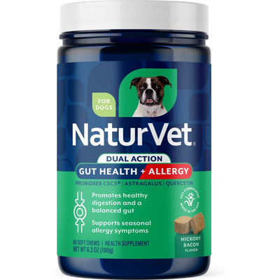 Gut Health + Allergy Dual Action Hickory Supplement, sabor Tocino. 60 unidades.