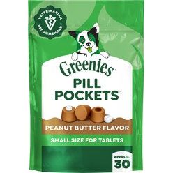 Pill Pockets Soft Treats para Perros, Real Peanut Butter
