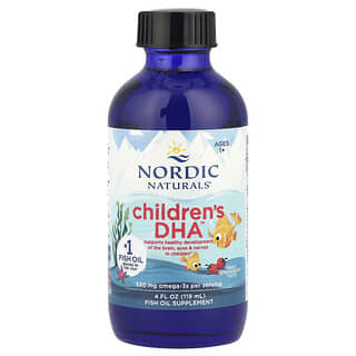 DHA para Niños, 1+ Años, Fresa, 4 fl oz (119 ml)