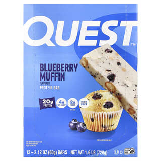 Barras de Proteína Sabor Muffin de Mora Azul 12 Barras de 60 g c/u