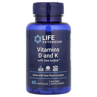 Vitamins D and K with Sea-Iodine™, 60 caps