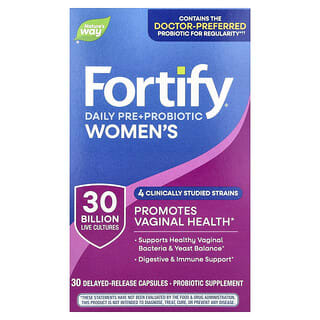 Fortify Mujer Diario Pre + Probiótico, 30 Billion CFU, 30 caps