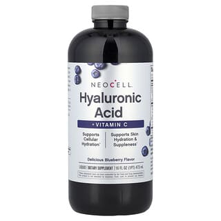 Liquid Ácido Hialurónico + Vitamina C, Delicious Blueberry, 16 fl oz (473 ml)