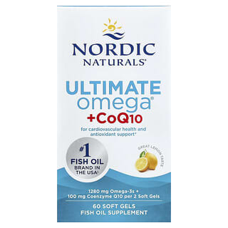 Ultimate Omega® + CoQ10, Lemon, 60 softgels