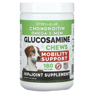 Glucosamine Chews, para Perros y Gatos, Tocino, 180 Soft Chews, 15 oz (432 g)