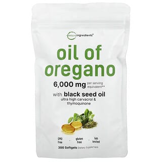 Oil of Oregano with Black Seed Oil, 300 softgels