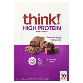 Barras Altas en Proteína Sabor Chocolate Fudge 10 Barras de 60 g c/u