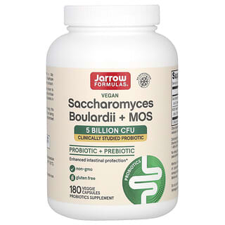 Vegan Saccharomyces Boulardii + MOS, 5 Billion CFU, 180 veg caps