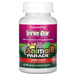 Animal Parade, Inner Ear, Niños masticable, Cereza, 90 Animal-Shaped tabs
