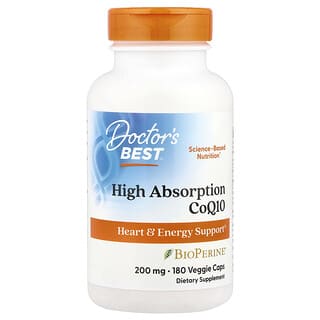 High Absorption CoQ10, 200 mg, 180 Veggie Caps