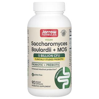 Vegan Saccharomyces Boulardii + MOS, 5 Billion CFU, 90 veg caps