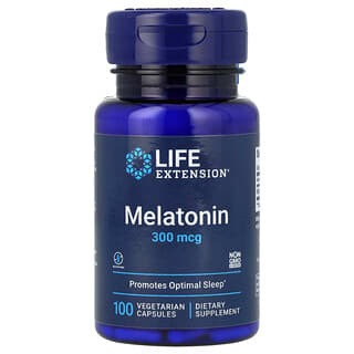 Melatonina, 300 mcg, 100 cápsulas vegetales