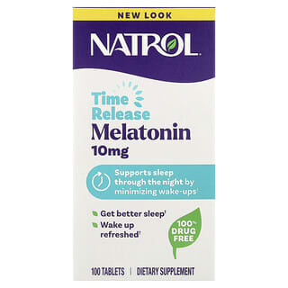 Melatonina, Time Release, 10 mg, 100 tabletas