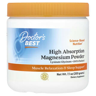 Doctor's Best, Glicinato de Magnesio de alta absorción, sin sabor. 200 gr.