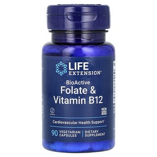 Folato BioActive + Vitamina B12, 90 caps