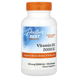 Vitamina D3, 125 mcg (5,000 IU), 720 softgels