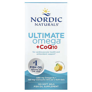 Ultimate Omega® + CoQ10, Lemon, 120 softgels