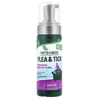 Flea & Tick Waterless Bath para Gatos, Cotton Spice, 5 fl oz (147 ml)