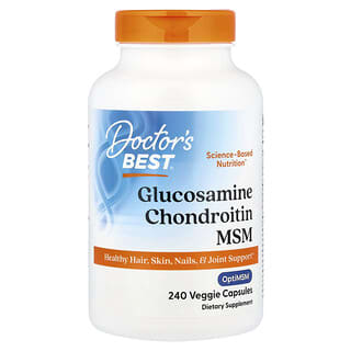 Glucosamina, Condroitina y MSM con OptiMSM 240 Cápsulas Vegetales