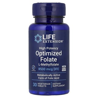 Optimized Folato, High Potency, 8,500 mcg DFE, 30 Vegetarian Tablets, 30 Vegetarian tabs