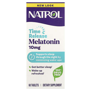 Melatonina, Time Release, 10 mg, 60 tabletas