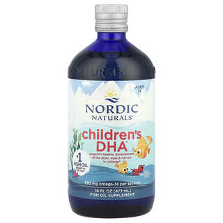 DHA para Niños, 1+ Años, Great Fresa, 530 mg, 16 fl oz (473 ml)