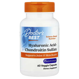 Ácido Hialurónico + Chondroitin Sulfate con BioCell Colágeno®, 60 veggie caps