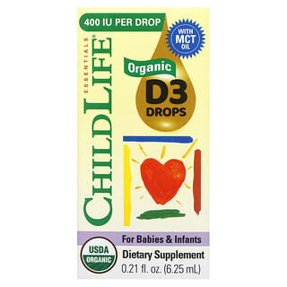 Vitamina D3, para Bebés, orgánica. 6.25 ml.