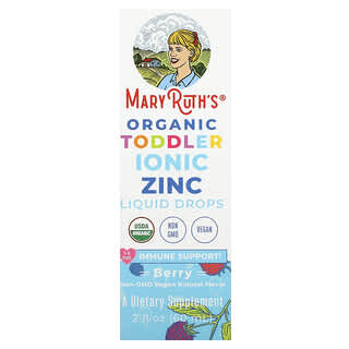 Organic Toddler Ionic Zinc gotas líquidas, 1-3 años, Berry, 2 fl oz (60 ml)