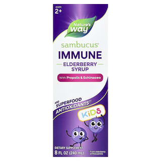 Niños Sambucus, Inmunidad Elderberry jarabe, edades 2+, 8 fl oz (240 ml)