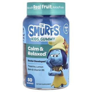 Niños Gomita, Calm y Relaxed, 3+ Años, Smurf Berry, 80 Gomitas