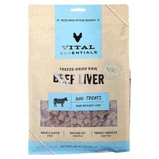 Freeze Dried Raw Premios para Perros, Res Liver, 15 oz (425.2 g)