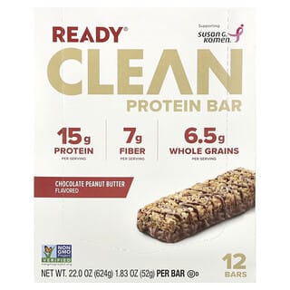 Barras de Proteína Clean Sabor Chocolate con Mantequilla de Cacahuate 12 Barras de 52 g c/u