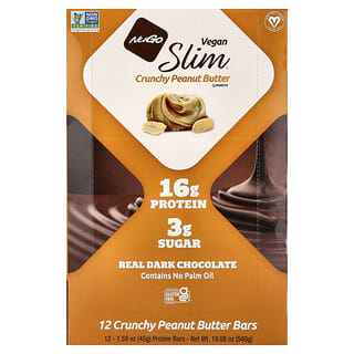 Barras de Proteína Slim Sabor Crunchy Peanut Butter 12 Barras de 45 g c/u