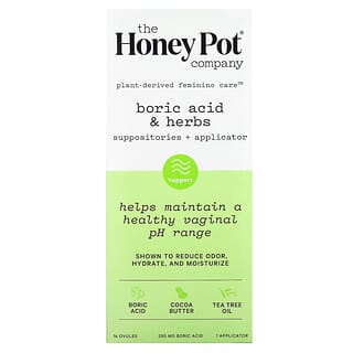 Ácido Bórico + Herbs, supositorios + Applicator, 290 mg, 14 Ovules, 1 Applicator, 14 óvulos