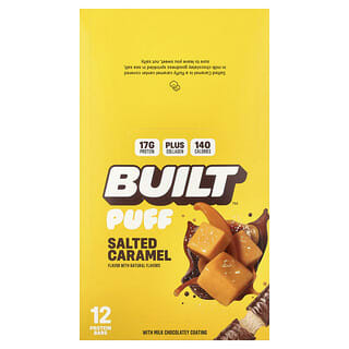 Barras Puff de Proteína Sabor Caramelo Salado 12 Barras de 40 g c/u