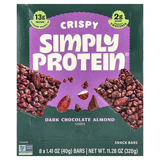 Barras de Proteína Sabor Dark Chocolate Almond 8 Barras de 40 g c/u