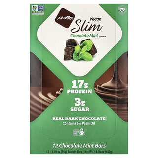 Barras de Proteína Slim Sabor Chocolate y Menta 12 Barras de 45 g c/u