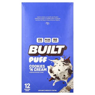 Barras Puff de Proteína Sabor Galletas con Crema 12 Barras de 40 g c/u