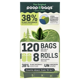 Unscented, 8 Rolls, 15 Bags Each