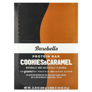Barras de Proteína Sabor Galletas y Caramelo 12 Barras de 55 g c/u
