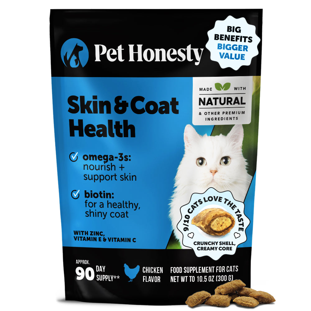 Pet Honesty Skin + Coat Health Dual Texture para gatos, pollo, bolsa 298 g / 10.5 oz, SKU PH-3713558