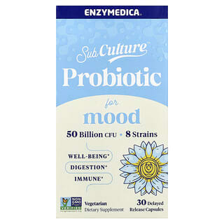 SubCulture Probiotic For Mood, 30 Delayed Release cápsulas