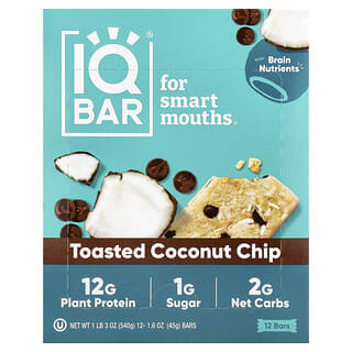 Barras de Proteína Vegetal Sabor Toasted Coconut Chip 12 Barras de 45 g c/u