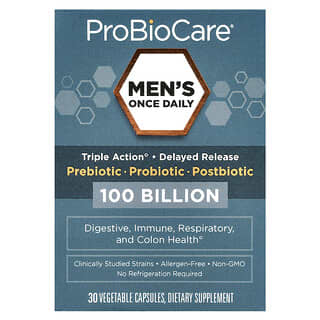 Multivitamínico y Probióticos para Hombre, 1 al día, Prebiótico, Postbiótico. 30 Vcaps.