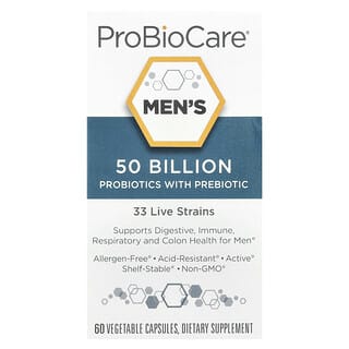 para Hombre Probióticos con Prebiótico, 50 Billion 60 Cápsulas Vegetales