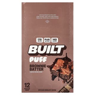 Barras Puff de Proteína Sabor Brownie Batter 12 Barras de 40 g c/u